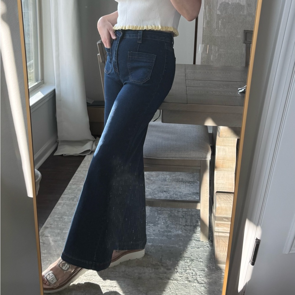 Classic Blue Women's Dark Wash Jeans - Picture 6 of 14